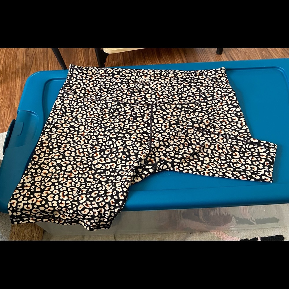 Plus Size Cheetah Print Bike Shorts
